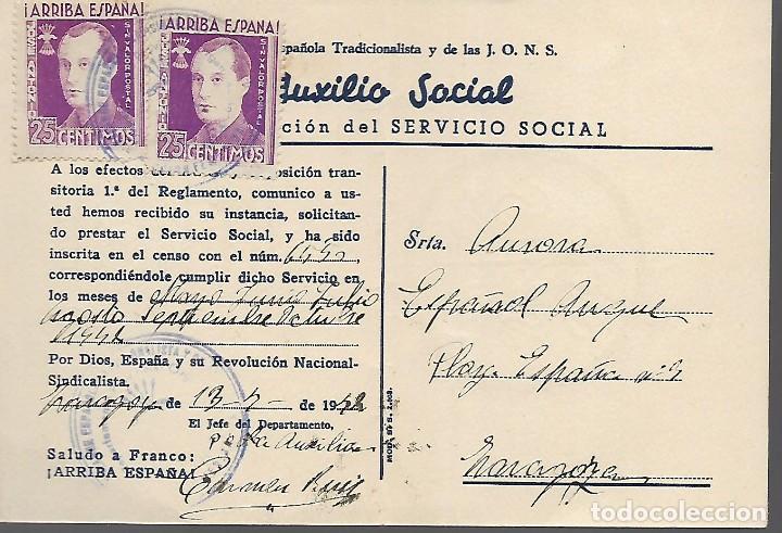 Militaria: ZARAGOZA- CARNET, SERVICIO SOCIAL DE LA MUJER-VER FOTO