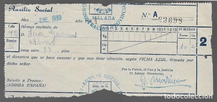 Military Antiques: MALAGA, AUXILIO SOCIAL- 10 PTAS,. VER FOTO