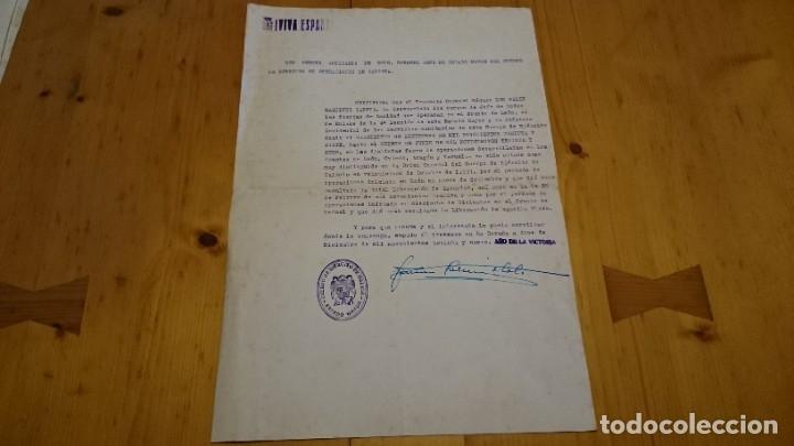 Military Antiques: GUERRA CIVIL DOCUMENTO ESTADO MAYOR CUERPO DE EJ&Eacute;RCITO DE GALICIA - DESEMPE&Ntilde;O EN FRENTE DE GUERRA