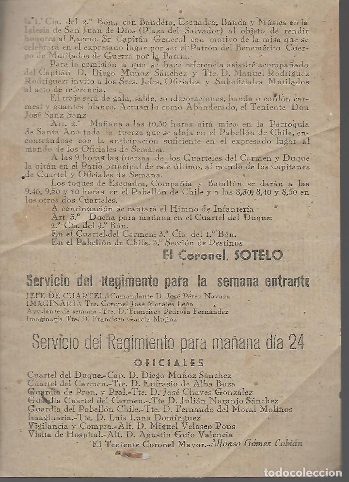 Militaria: SEVILLA.-SERVICIO OFICIALES SEMANA ENTRANTE,.-EL CORONEL SOTELO,- A&Ntilde;O 1943.- VER FOTOS
