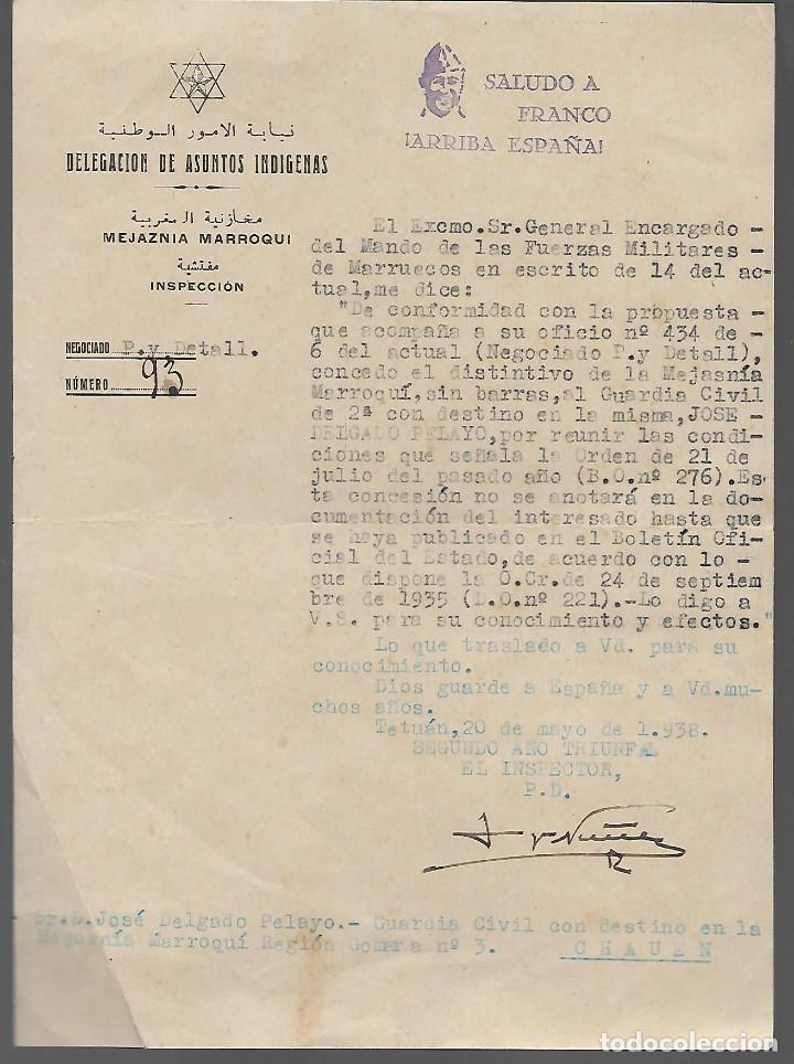 Militaria: TETUAN,- DISTINTIVO MAJASNIA MARROQUI, SIN BARRAS--A&Ntilde;O 1938.- VER FOTOS