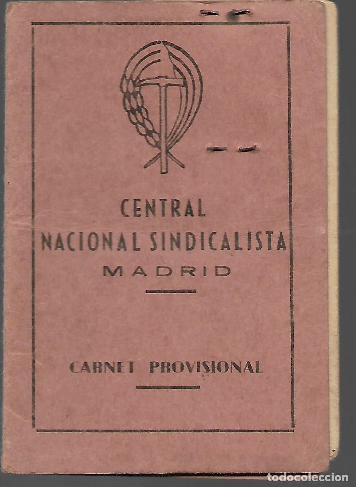 Militaria: MADRID.- CARNET CENTRAL NACIONAL SINDICALISTA, MAS LIBRITO DE FUERO DEL TRABAJO, VER FOTO