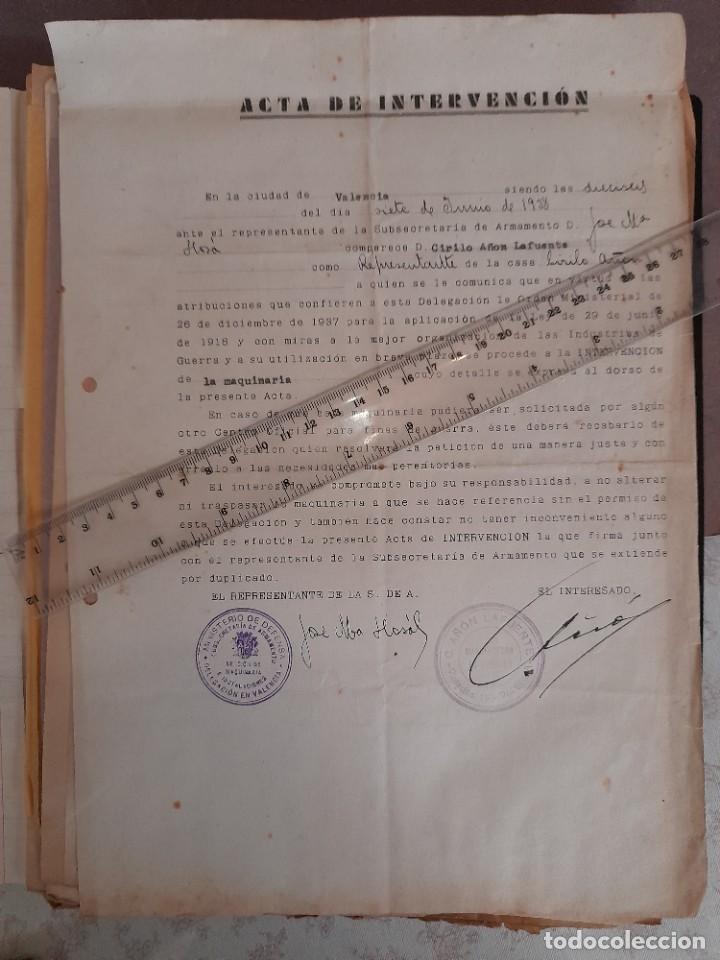 Militaria: Lote de documentaci&oacute;n de taller productor de granadas de mano republicanas de la guerra civil