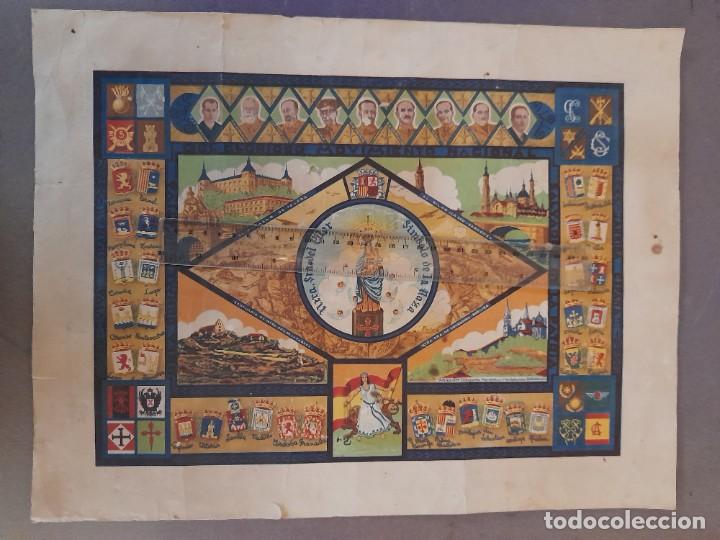 Military Antiques: Cartel guerra civil Nuestra Se&ntilde;ora del Pilar s&iacute;mbolo de la raza falange requet&eacute; Acci&oacute;n Popular