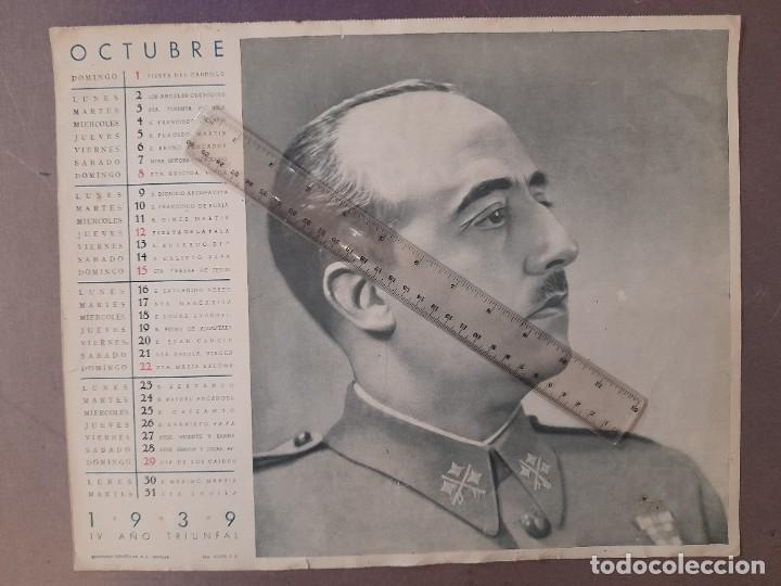 Military Antiques: Hoja de calendario ilustrado 1939 IV a&ntilde;o triunfal Ilustraci&oacute;n de Carlos Saenz de Tejada octubre
