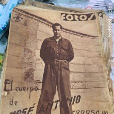 Militaria: SEMINARIO GRÁFICO FALANGE 1936 FOTOS . JOSÉ ANTONIO REPOSA EN TIERRA. Lote 355957695