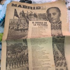 Militaria: PERIÓDICO MADRID 19 MAYO 1939. Lote 355982085