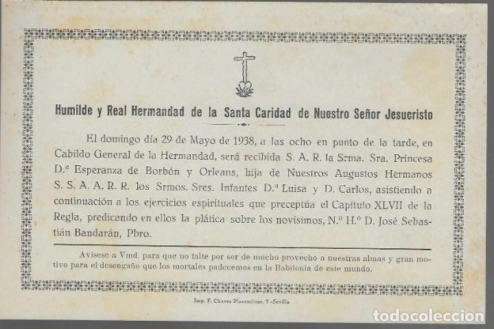 Militaria: SEVILLA,- JOSE SEBASTIAN BANDARAN-CAPELLAN REAL--SERA RECIBIDA. S.A.R. PRINCESA ESPERANZA DE BORBON