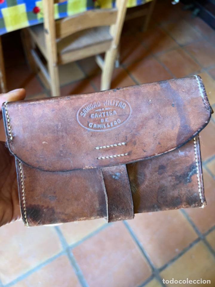 Militaria: Cartuchera o cartera de Camillero, Sanidad Militar de Alfonso XIII o Guerra Civil