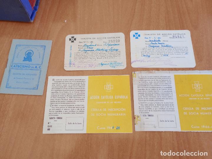 Militaria: TARJETAS Y CEDULAS DE INSCRIPCION DE ACCION CATOLICA ESPA&Ntilde;OLA 1944-54