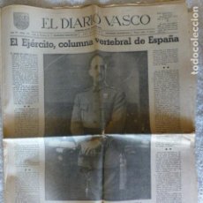 Militaria: GUERRA CIVIL PERIODICO EL DIARIO VASCO SAN SEBASTIAN 18 DE JULIO DE 1937. Lote 358558655