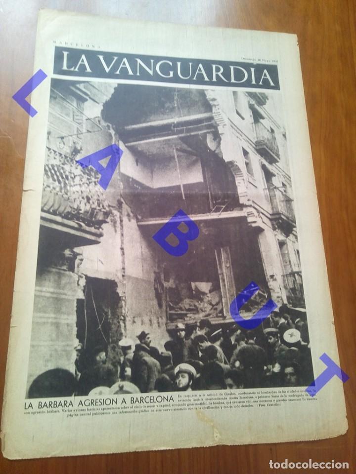 Military Antiques: LA VANGUARDIA 30 MAYO 1937 NOTAS GRAFICAS 4PG 49CM C16