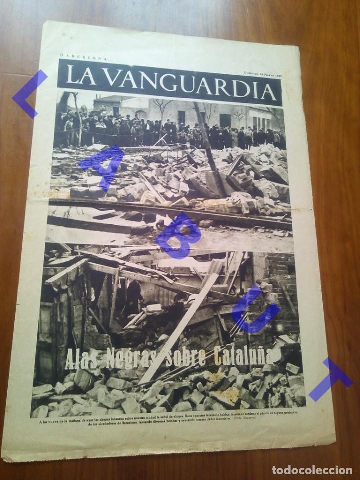 Military Antiques: LA VANGUARDIA 14 MARZO 1937 NOTAS GRAFICAS 4PG 49CM C16