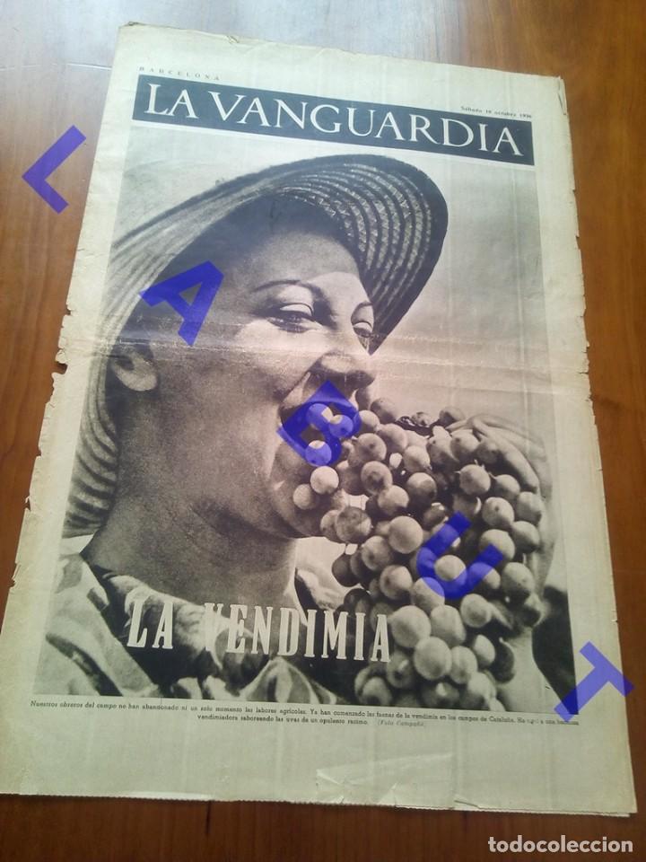 Military Antiques: LA VANGUARDIA 10 OCTUBRE 1936 NOTAS GRAFICAS 4PG 49CM C16