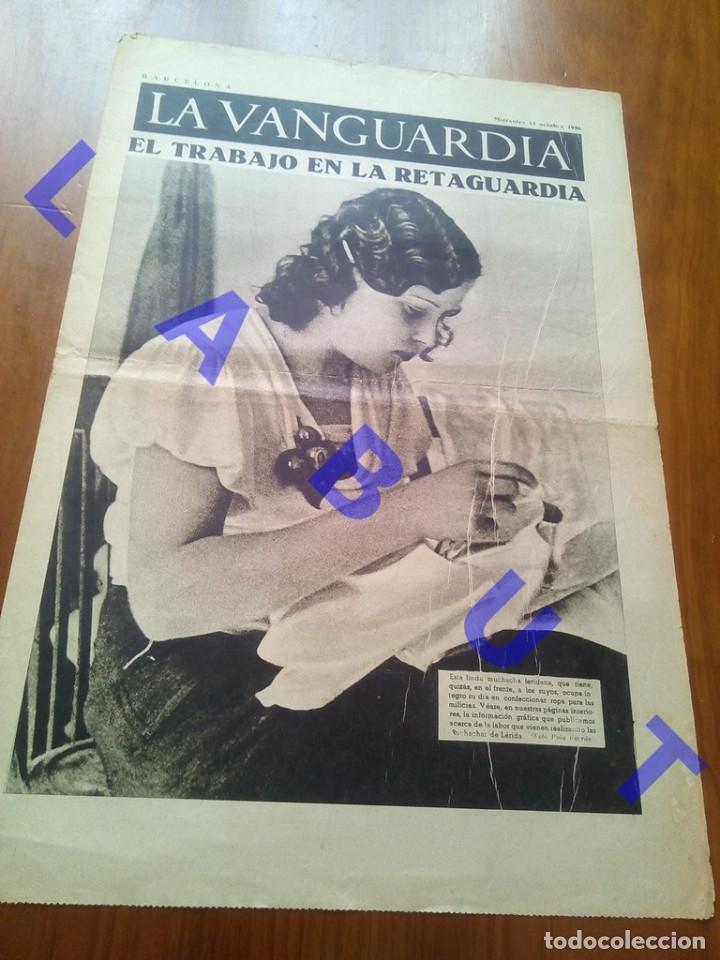 Military Antiques: LA VANGUARDIA 14 OCTUBRE 1936 NOTAS GRAFICAS 4PG 49CM C16