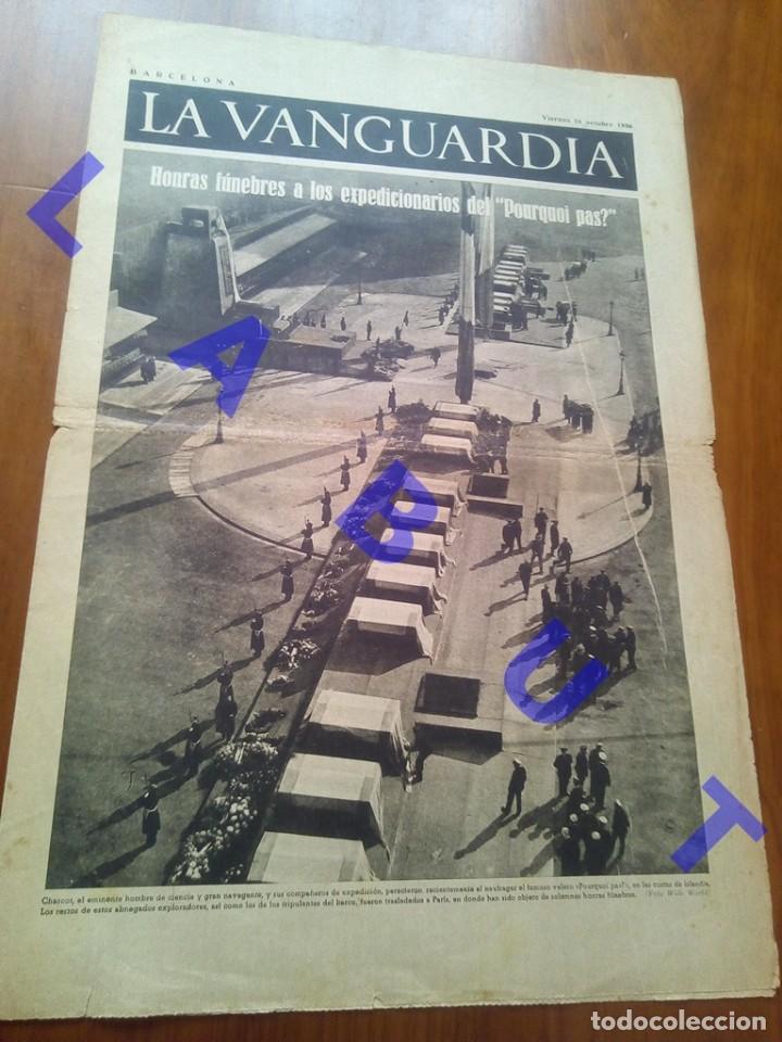 Military Antiques: LA VANGUARDIA 16 OCTUBRE 1936 NOTAS GRAFICAS 4PG 49CM C16