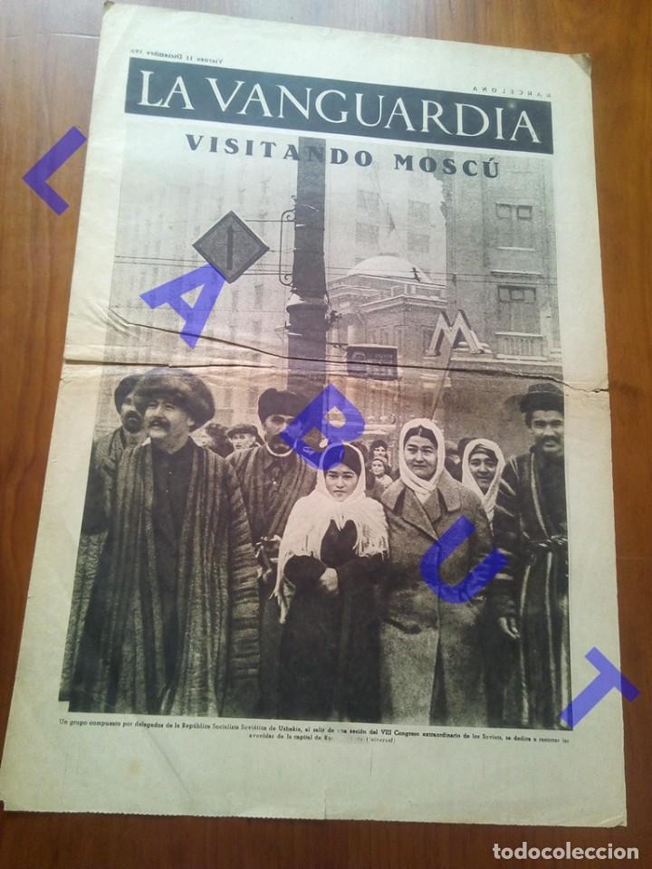 Military Antiques: LA VANGUARDIA 11 DICIEMBRE 1936 NOTAS GRAFICAS 4PG 49CM C16