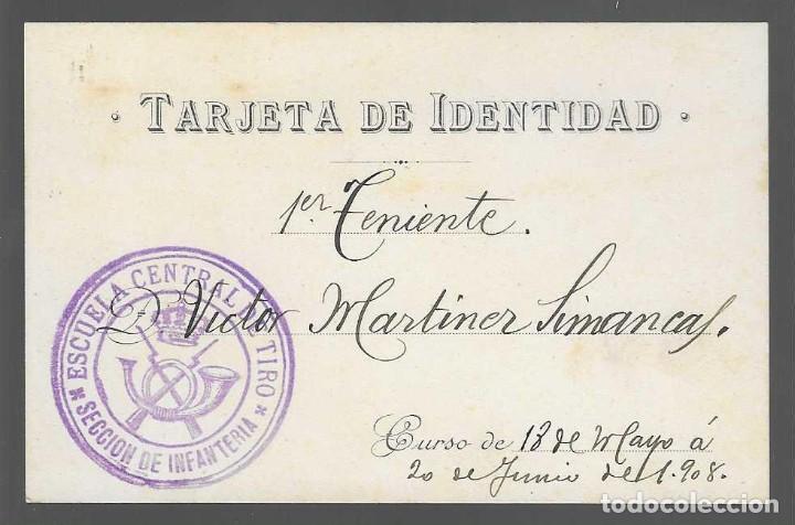 Military Antiques: CARNET,-ESCUELA CENTRAL DE TIRO- SEC. INFANTERIA- CURSO 1908- VER FOTOS