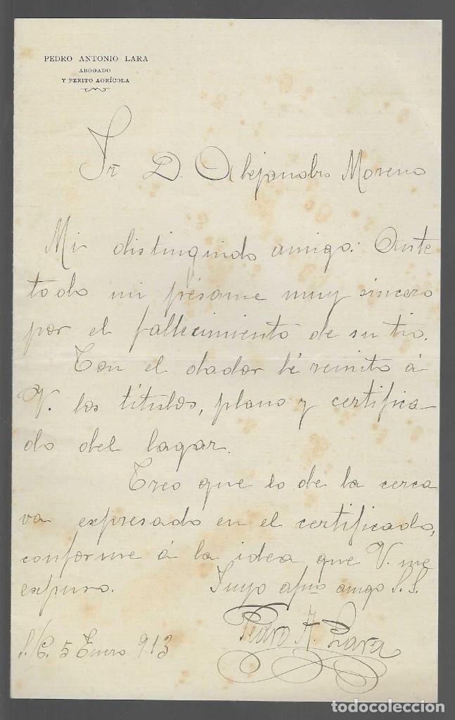 Military Antiques: LUCENA-CORDOBA-ABOGADO,- PEDRO ANTONIO LARA.- ENERO 1913,, VER FOTO