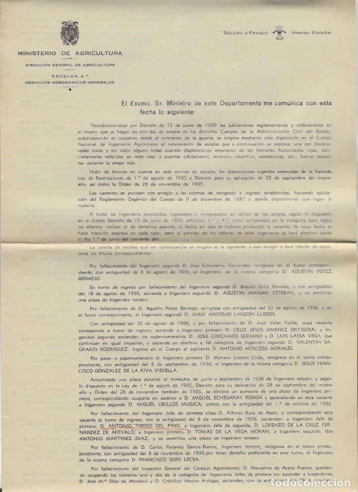 Military Antiques: LUCENA-CORDOBA- BOLETIN DIRIGIDO A D.ANTONIO TORRES INGENIERO AGRONOMO- - OCTUBRE 1939,, VER FOTO