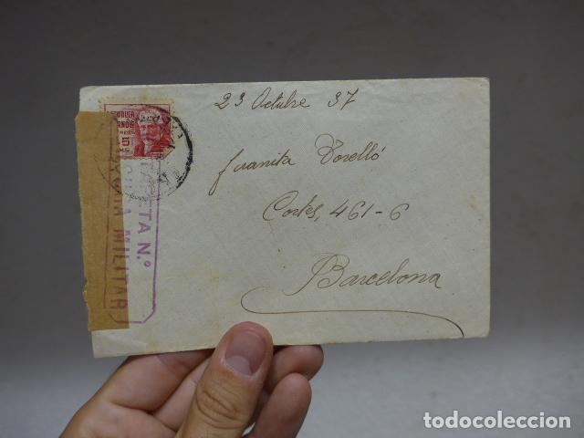 Military Antiques: Antiguo sobre republicano de Motorizada Transmisiones de 1937, guerra civil. Alca&ntilde;iz, Teruel.