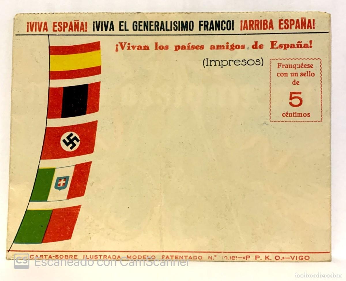 Military Antiques: CARTA POSTAL FELICITACION A&Ntilde;O NUEVO 1938, BANDO NACIONAL