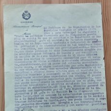 Militaria: GUERRA CIVIL MURCIA - AUTORIZACIÓN ADMON. PRINCIPAL DE CORREOS A BENIAJÁN PARA PAQUETE MUESTRA 1938. Lote 364091616