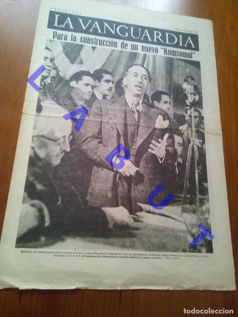 Military Antiques: LLUIS COMPANYS LA VANGUARDIA NOTAS GRAFICAS 9 FEBRERO 1937 GUERRA CIVIL C17