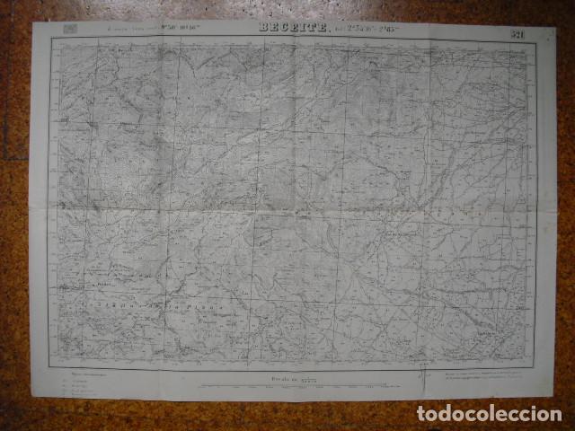 Militaria: GUERRA CIVIL MAPA DE BECEITE EJ&Eacute;RCITO NACIONAL 1:50000