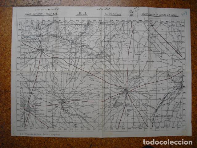Militaria: GUERRA CIVIL MAPA DE LILLO EJ&Eacute;RCITO NACIONAL 1:50000