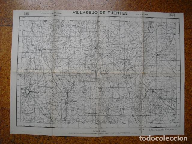 Militaria: GUERRA CIVIL MAPA DE VILLAREJO DE FUENTES EJ&Eacute;RCITO NACIONAL 1:50000
