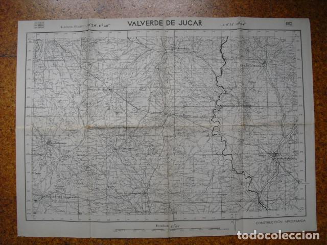 Militaria: GUERRA CIVIL MAPA DE VALVERDE DE JUCAR EJ&Eacute;RCITO NACIONAL 1:50000