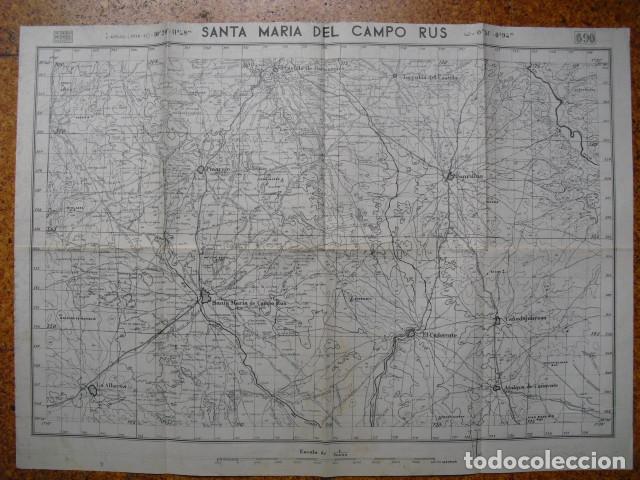 Militaria: GUERRA CIVIL MAPA DE SANTA MARIA DEL CAMPO RUS EJ&Eacute;RCITO NACIONAL 1:50000