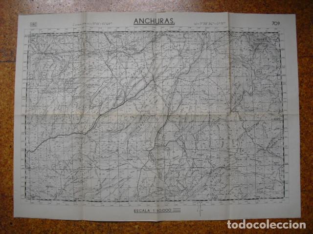 Militaria: GUERRA CIVIL MAPA DE ANCHURAS EJ&Eacute;RCITO NACIONAL 1:50000
