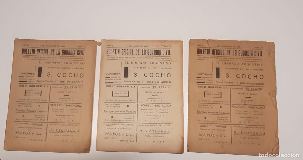 Military Antiques: Documentos guerra civil GUARDIA CIVIL