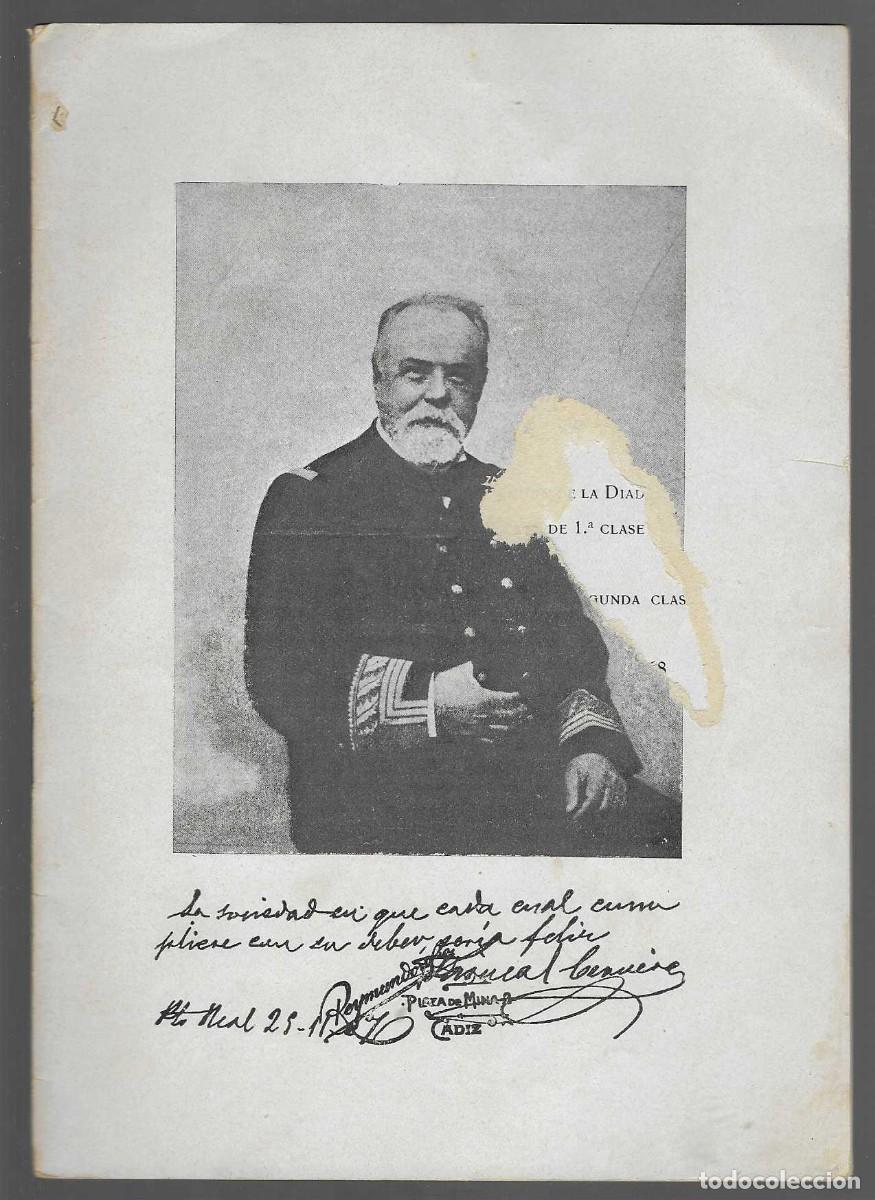Militaria: CADIZ.- EXC.SR. ALMIRANTE D. PASCUAL CERVERA Y TOPETE,,-- 28 PAGINAS- DEFECTO EN PORTADA.-VER FOTOS