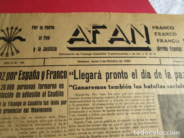 Military Antiques: Periodico AFAN de Falange. Guerra Civil. Muy raro . 1938. Ver fotos