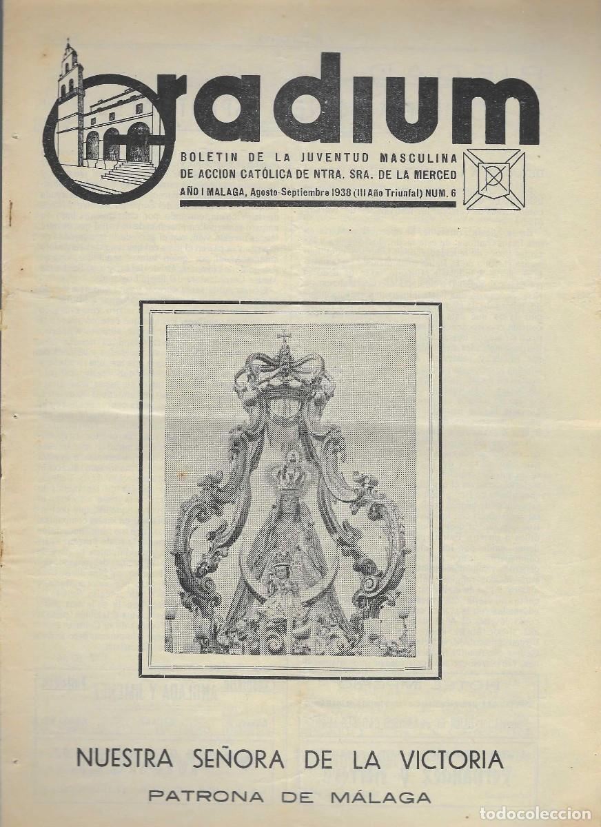 Militaria: MALAGA, -ORADIUM- BOLETIN.- J.A.C. MASCULINA,A&Ntilde;O I, N&ordm; 6, A&Ntilde;O 1938, 8 PAG.COMPLETO- VER FOTOS