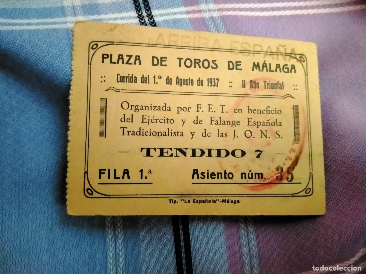 Militaria: guerra civil entrada de espectaculo de falangue 1937-malaga