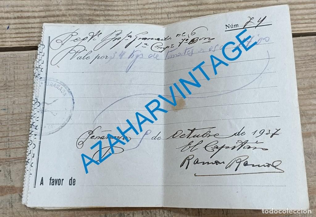 Militaria: GUERRA CIVIL : VALE POR TOMATES . REG. INF. GRANADA N&ordm; 6 . PE&Ntilde;ARROYA ( CORDOBA ),1937