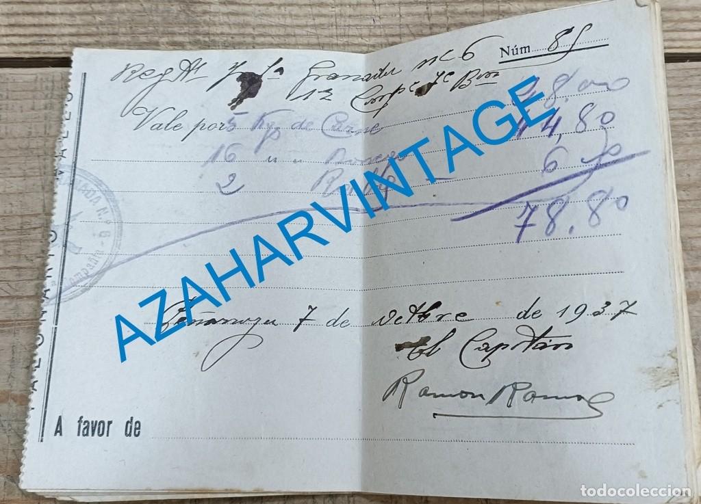 Militaria: GUERRA CIVIL : VALE POR CARNE BORREGO . REG. INF. GRANADA N&ordm; 6 . PE&Ntilde;ARROYA ( CORDOBA ),1937