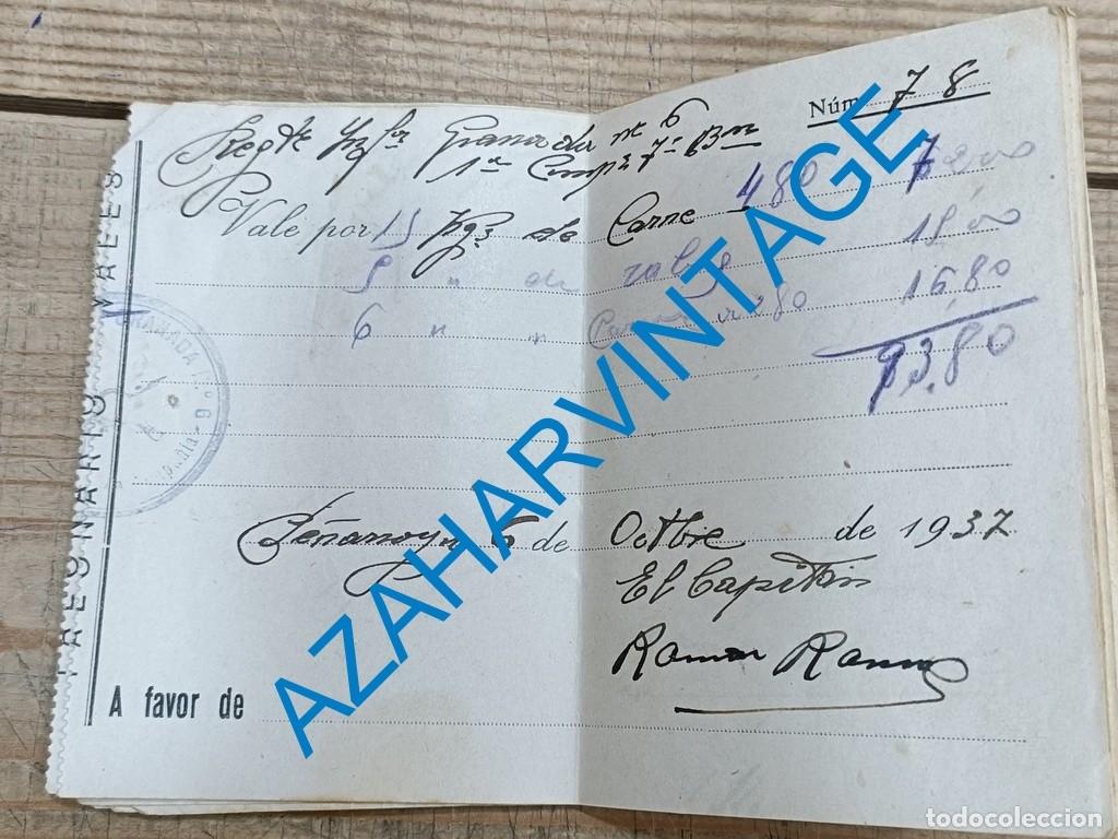 Militaria: GUERRA CIVIL : VALE POR KILOS DE CARNE . REG. INF. GRANADA N&ordm; 6 . PE&Ntilde;ARROYA ( CORDOBA ),1937