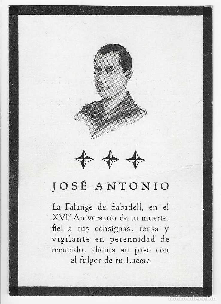 Militaria: SABADELL, XVI ANIVERSARIO MUERTE DE JOSE ANTONIO, VER FOTOS