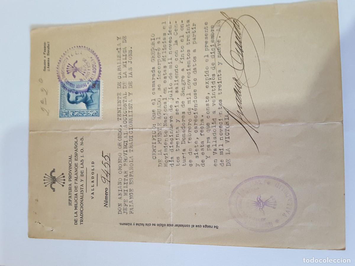 Militaria: Documento Falange - Foto 1
