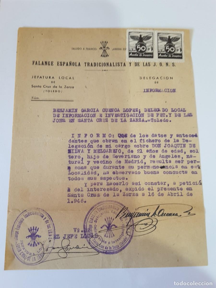 Militaria: Documento Falange - Foto 1