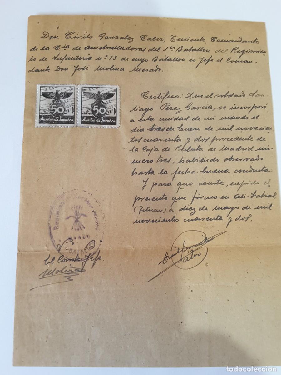Militaria: Documento Falange - Foto 1