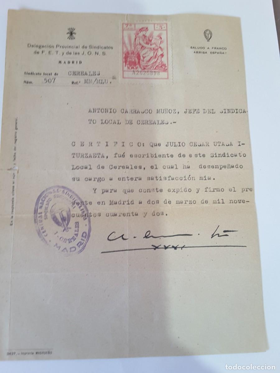 Militaria: Documento Falange - Foto 1