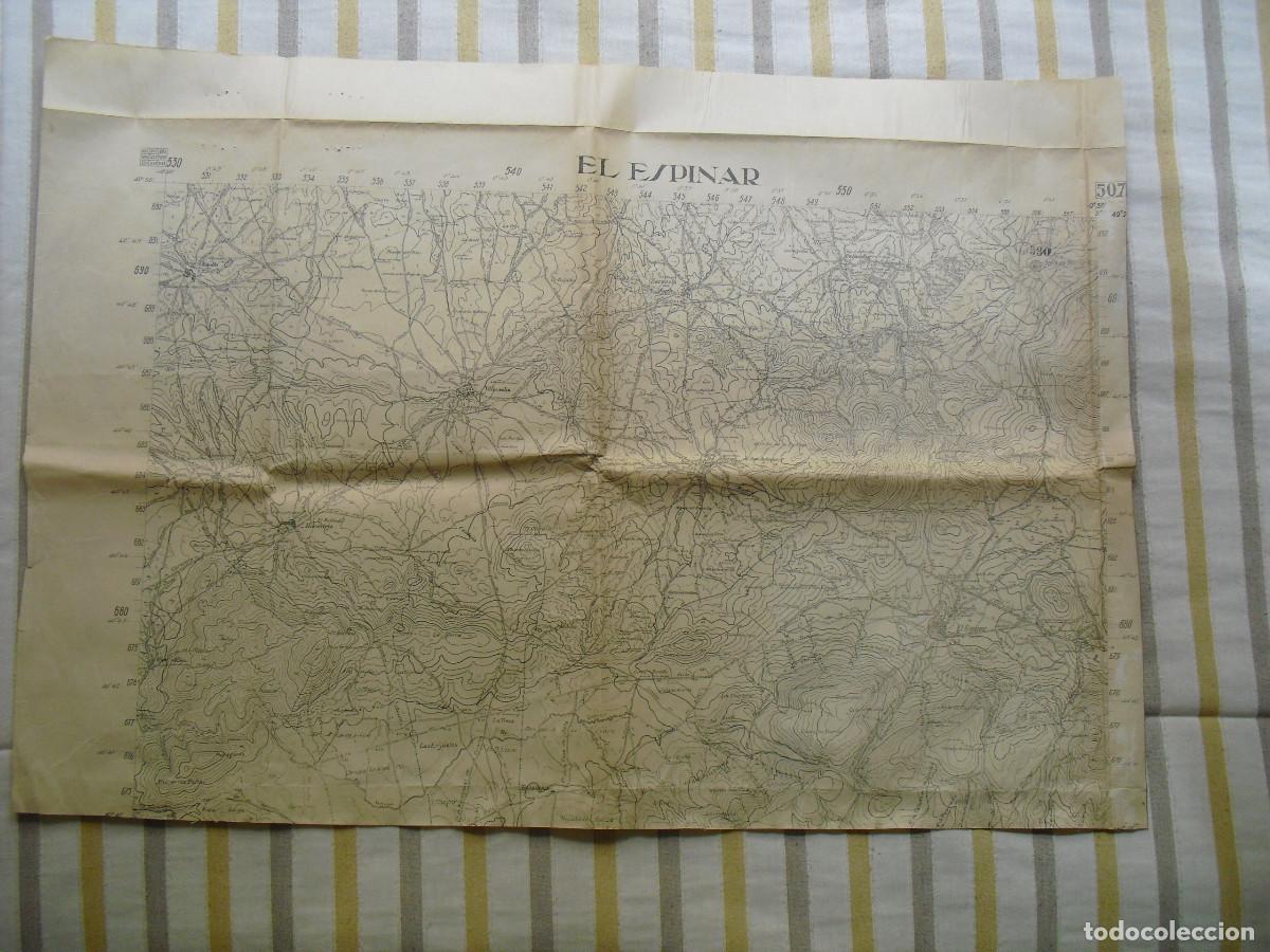 Militaria: GUERRA CIVIL MAPA DE EL ESPINAR EJERCITO REPUBLICANO E 1:50000