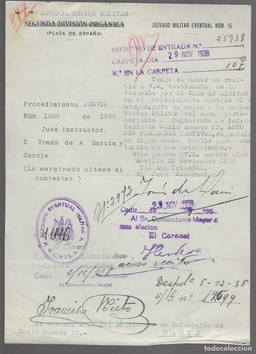 Militaria: SEVILLA, 2&ordm; REGION MILITAR- PLAZA DE ESPA&Ntilde;A. RESUELTO AUDITOR PROCEDIMIENTO,- LEER TEXTO Y VER FOTOS