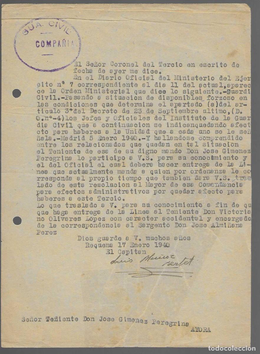 Military Antiques: REQUENA-- COMPA&Ntilde;IA GUARDIA CIVIL-- LEER TEXTO Y VER FOTOS